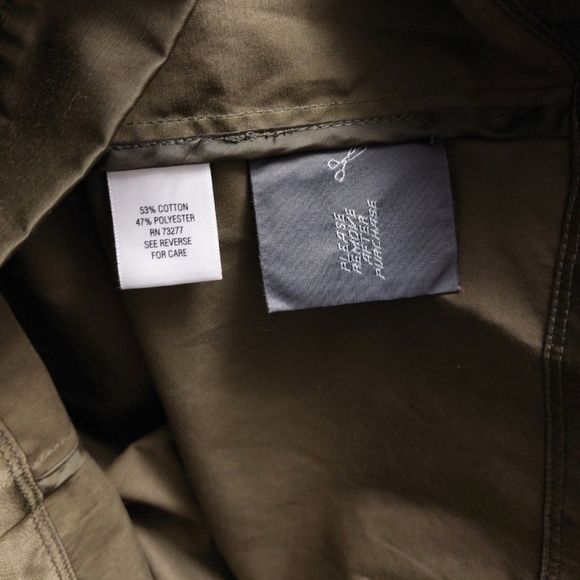 New! Dana Buchman Army Green Hooded Full Zip Utility Outdoor Jacket - Picture 8 of 9